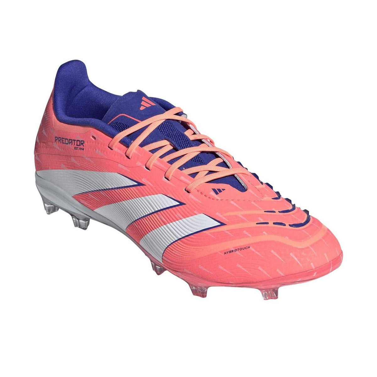 Coral - Pack Shot - Adidas Childrens-Kids Predator Elite Firm Ground Football Boots