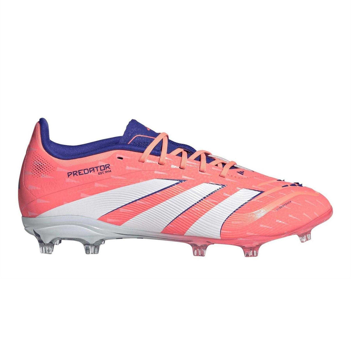 Coral - Front - Adidas Childrens-Kids Predator Elite Firm Ground Football Boots