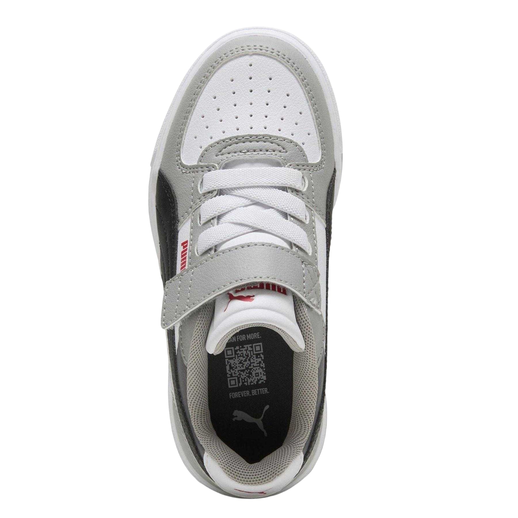 Grey-Black - Side - Puma Childrens-Kids Caven 2.0 Logo Trainers