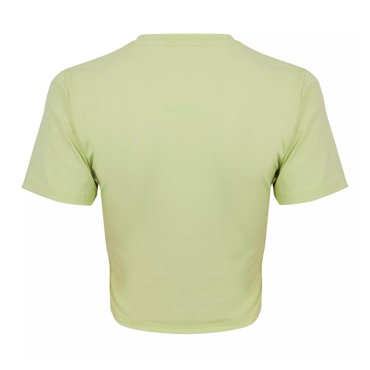 Orange - Back - Red Run Womens-Ladies Plain Cropped T-Shirt