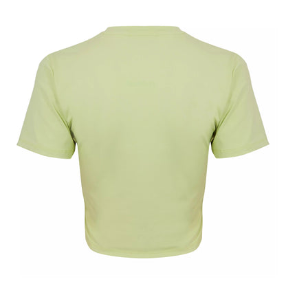 Orange - Back - Red Run Womens-Ladies Plain Cropped T-Shirt