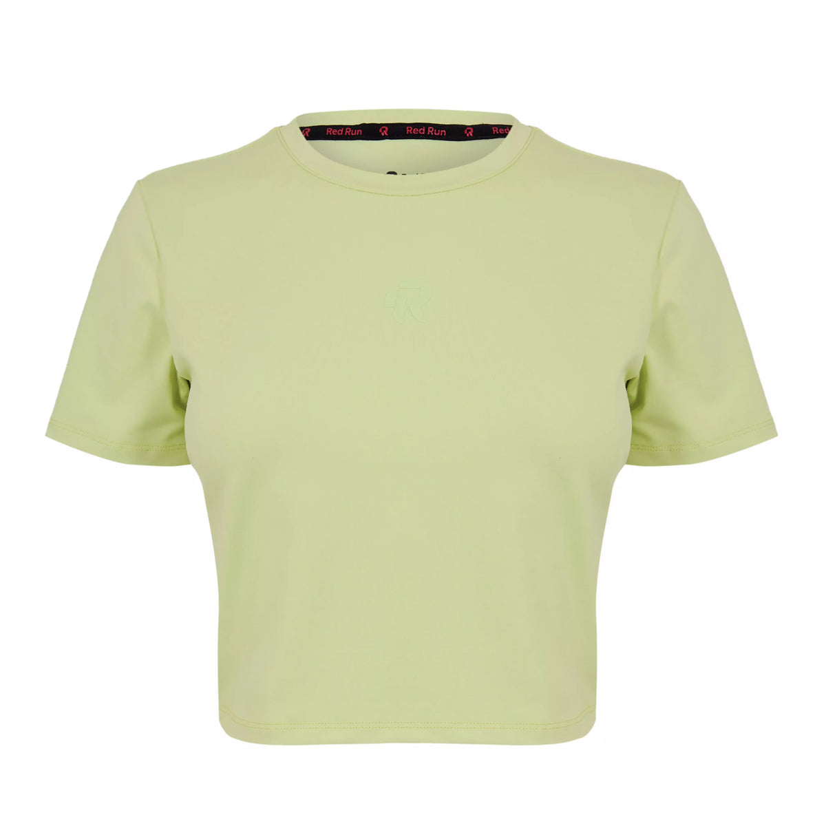 Orange - Front - Red Run Womens-Ladies Plain Cropped T-Shirt