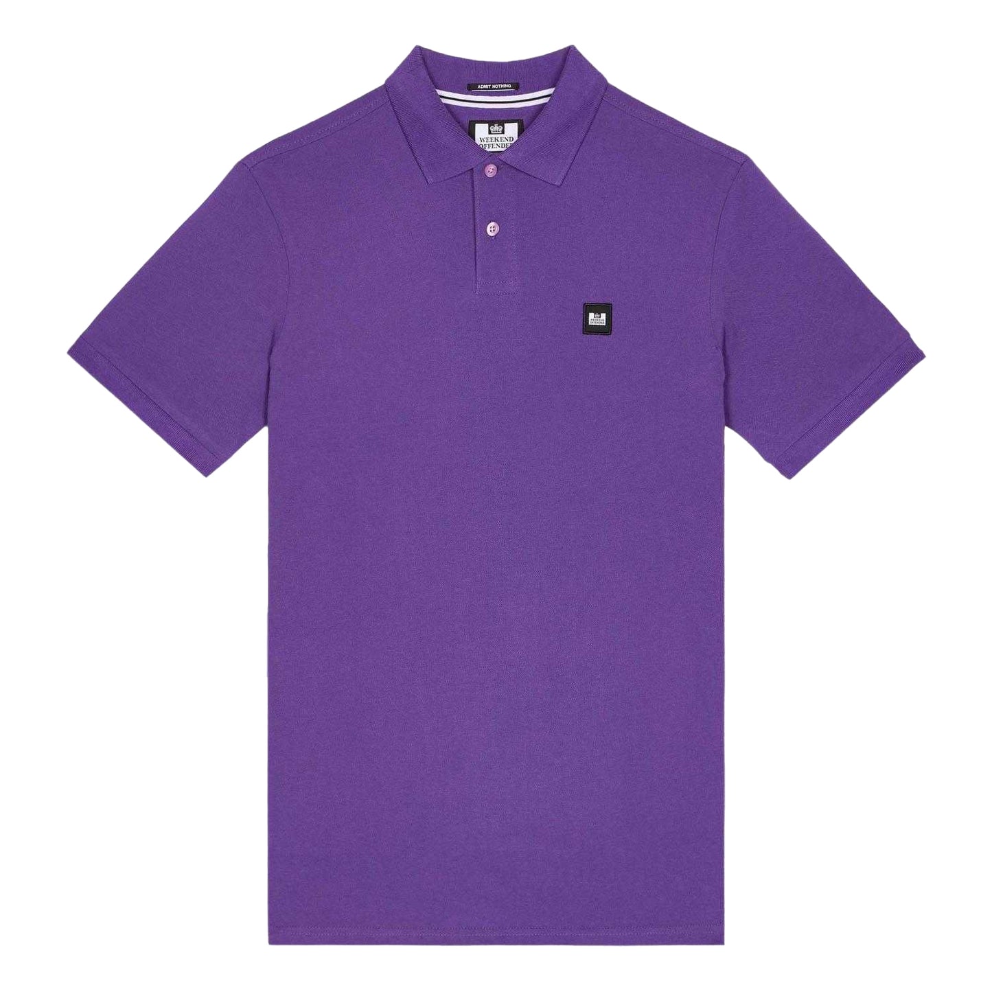 Purple - Front - Weekend Offender Mens Caneiros Badge Polo Shirt