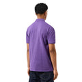 Purple - Back - Weekend Offender Mens Caneiros Badge Polo Shirt