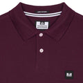 Berry - Pack Shot - Weekend Offender Mens Caneiros Badge Polo Shirt