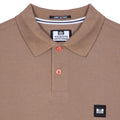 Brown - Pack Shot - Weekend Offender Mens Caneiros Badge Polo Shirt
