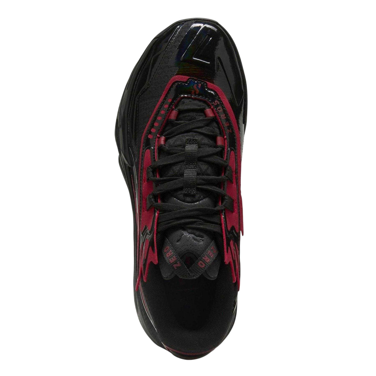 Black-Red - Side - Puma Mens MB.04 Logo Basketball Shoes