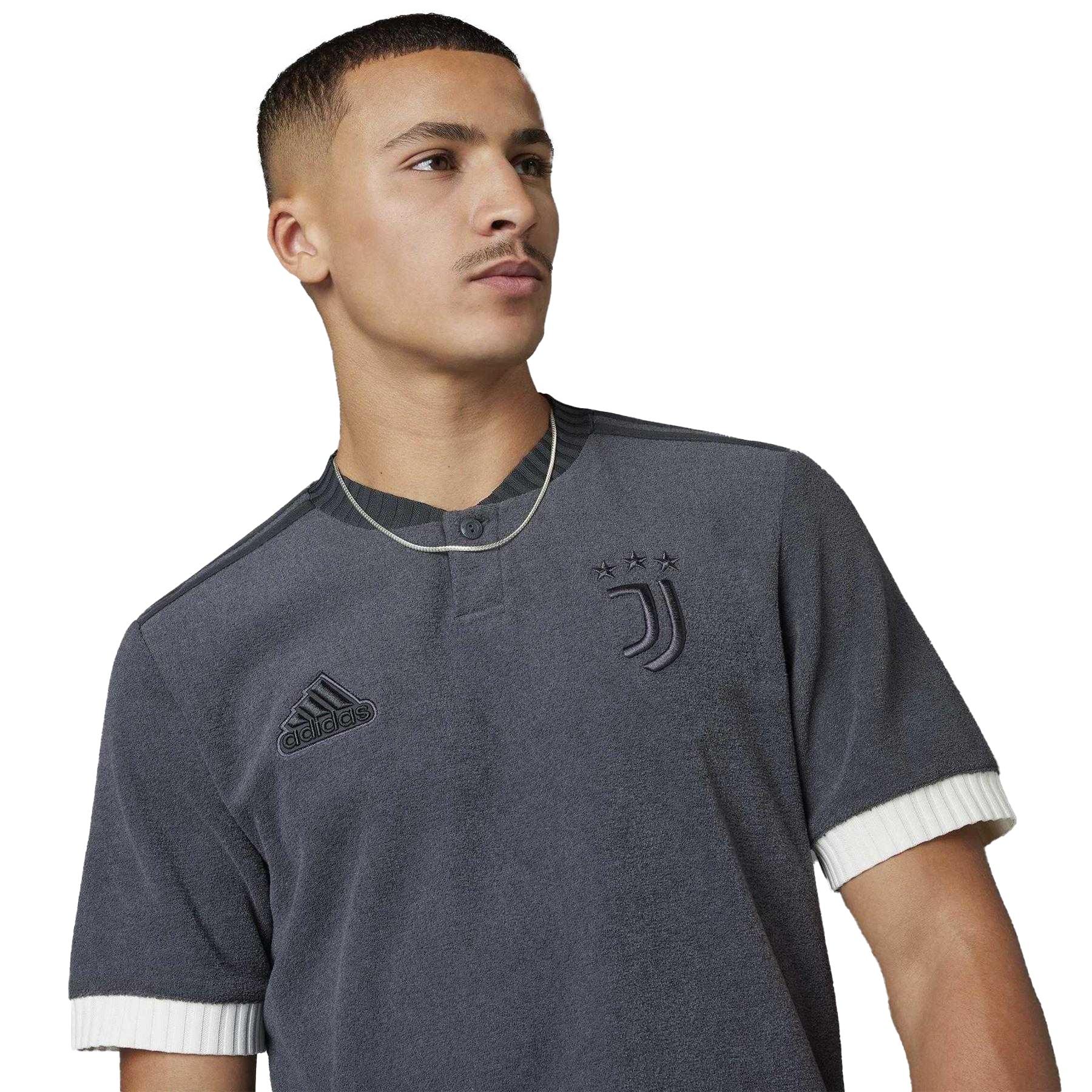 Grey - Side - Adidas Mens Juventus FC Football Jersey