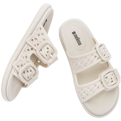 White - Side - Melissa Womens-Ladies Possession Slip-on Sandals