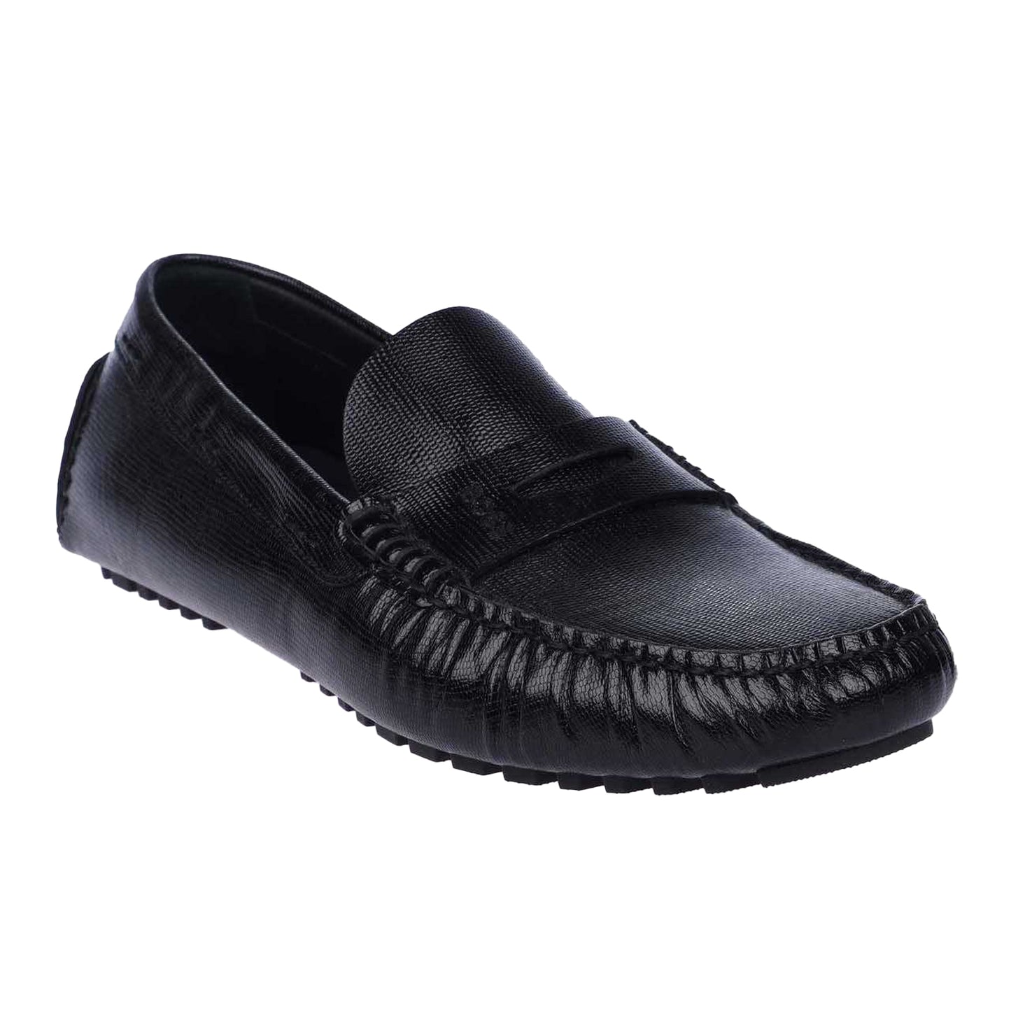 Black - Front - Boss Mens Driver Suede Moccasins