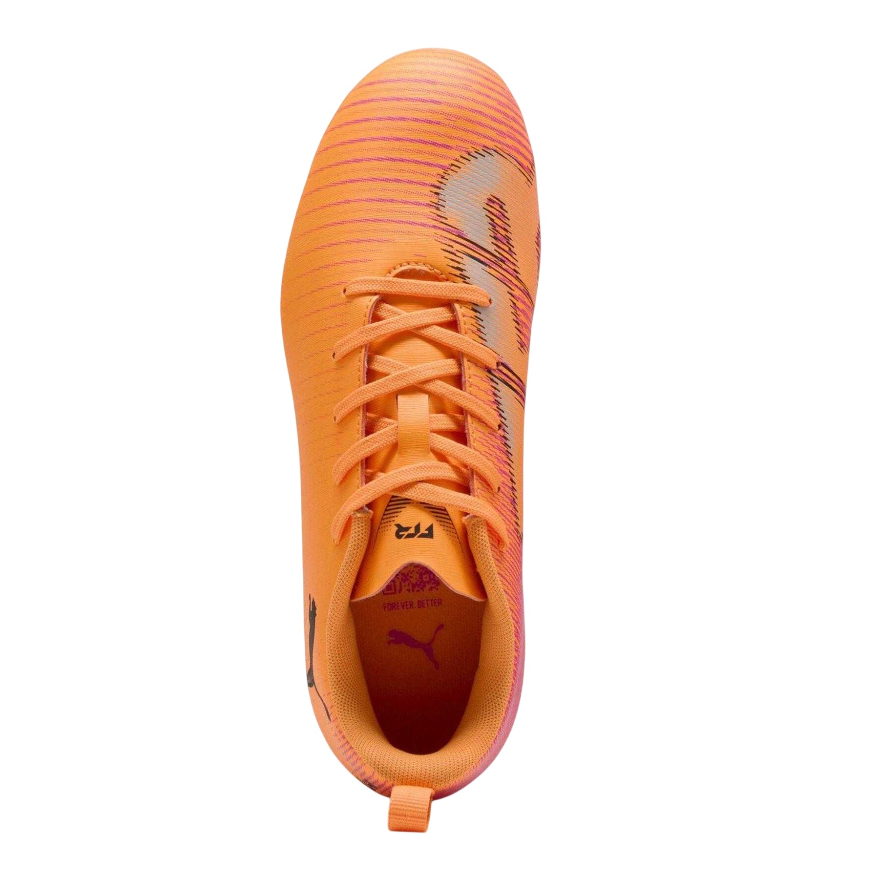 Orange - Side - Puma Childrens-Kids Future 8 Play Lace Up Firm Ground Football Boots