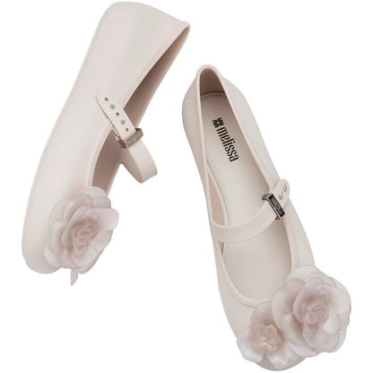 Beige - Pack Shot - Melissa Baby Girls Floral Flat Mary Janes
