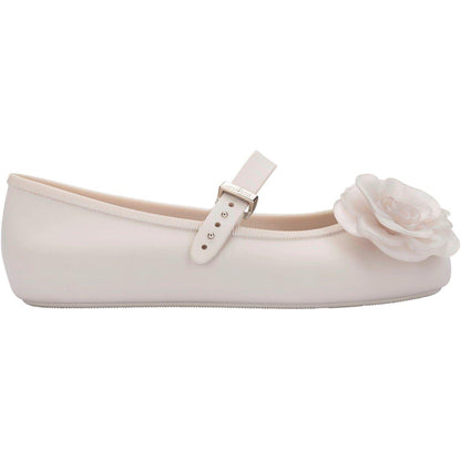 Beige - Front - Melissa Baby Girls Floral Flat Mary Janes