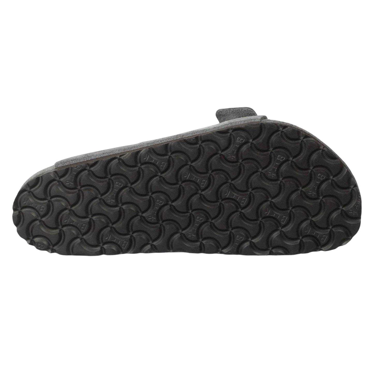Charcoal - Side - Birkenstock Womens-Ladies Arizona EXQ Leve Suede Flat Sandals