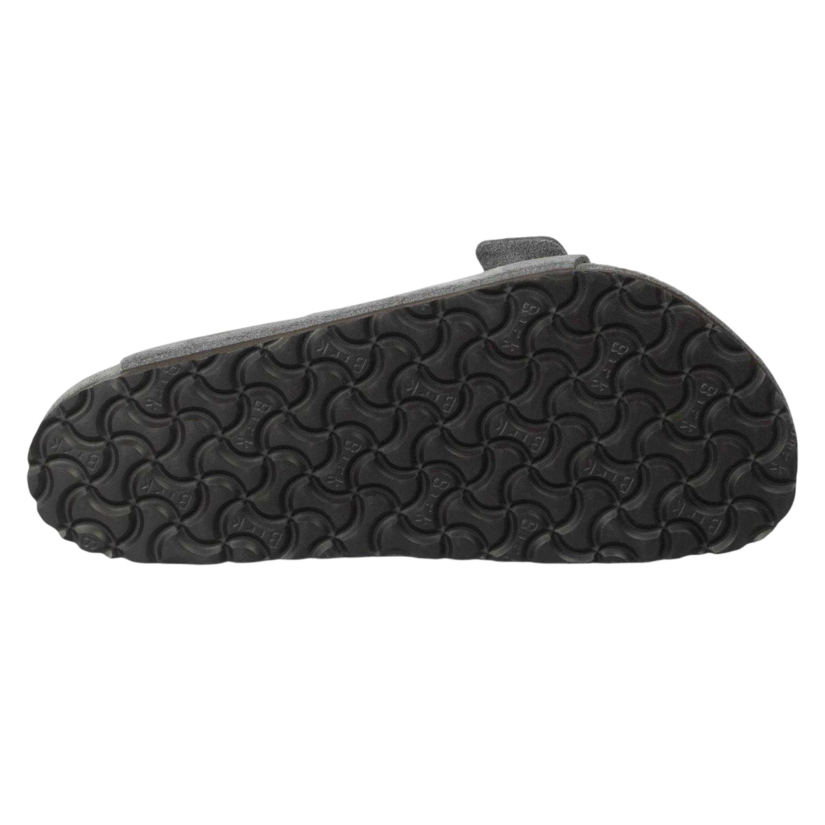 Charcoal - Side - Birkenstock Womens-Ladies Arizona EXQ Leve Suede Flat Sandals