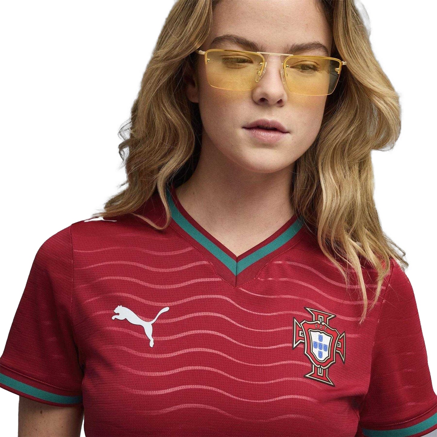 Red-Green - Side - Puma Womens-Ladies World Cup 2026 Portugal FC Home Shirt