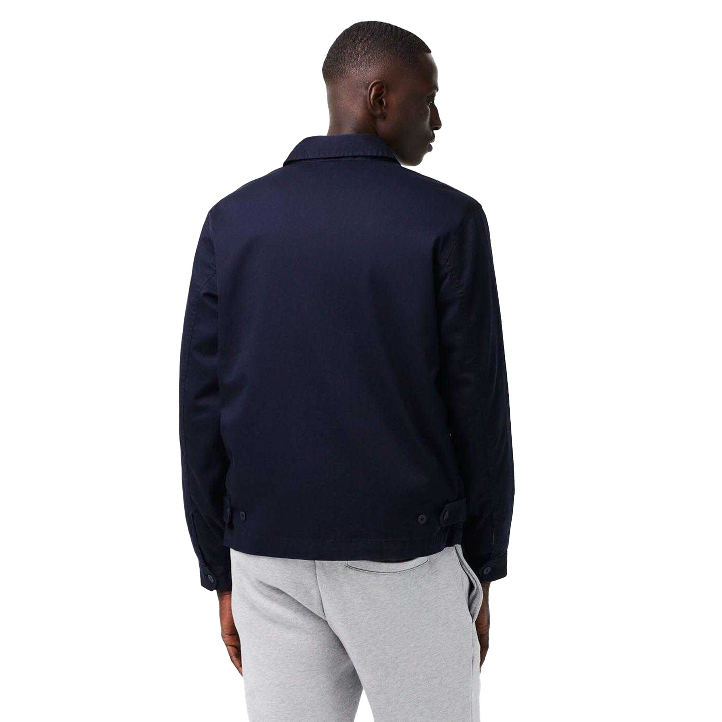 Navy - Back - Lacoste Mens Gabardine Full Zip Jacket