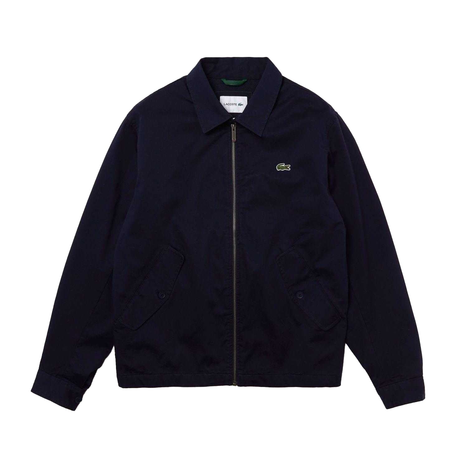 Navy - Front - Lacoste Mens Gabardine Full Zip Jacket