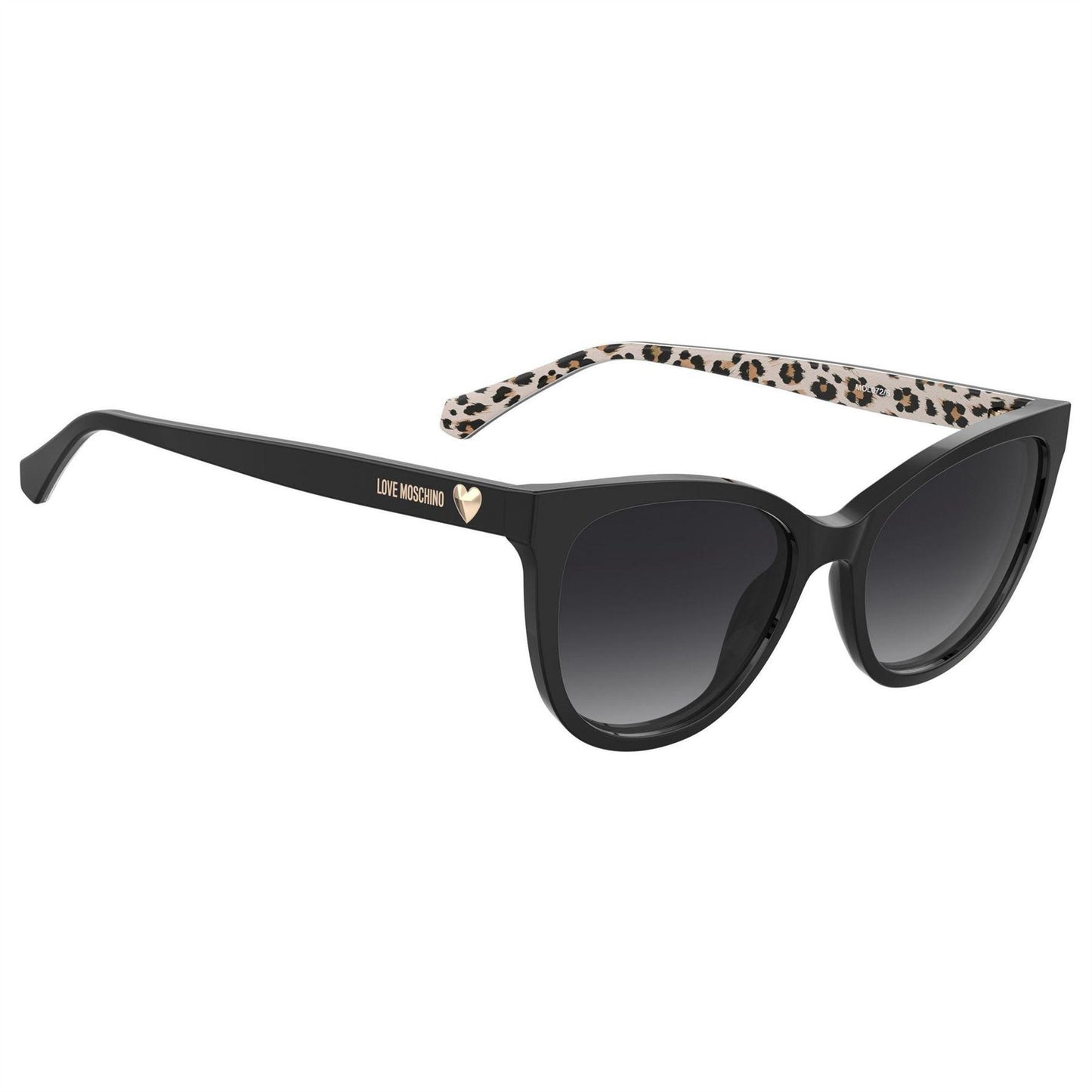 Black - Side - Love Moschino Womens-Ladies Leopard Print Sunglasses