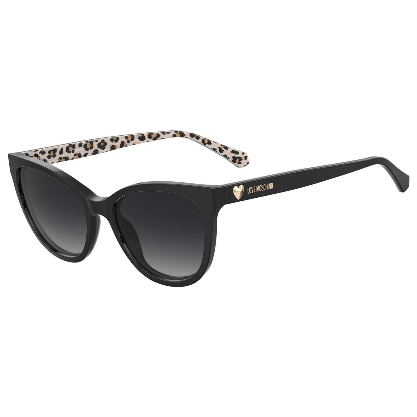 Black - Front - Love Moschino Womens-Ladies Leopard Print Sunglasses