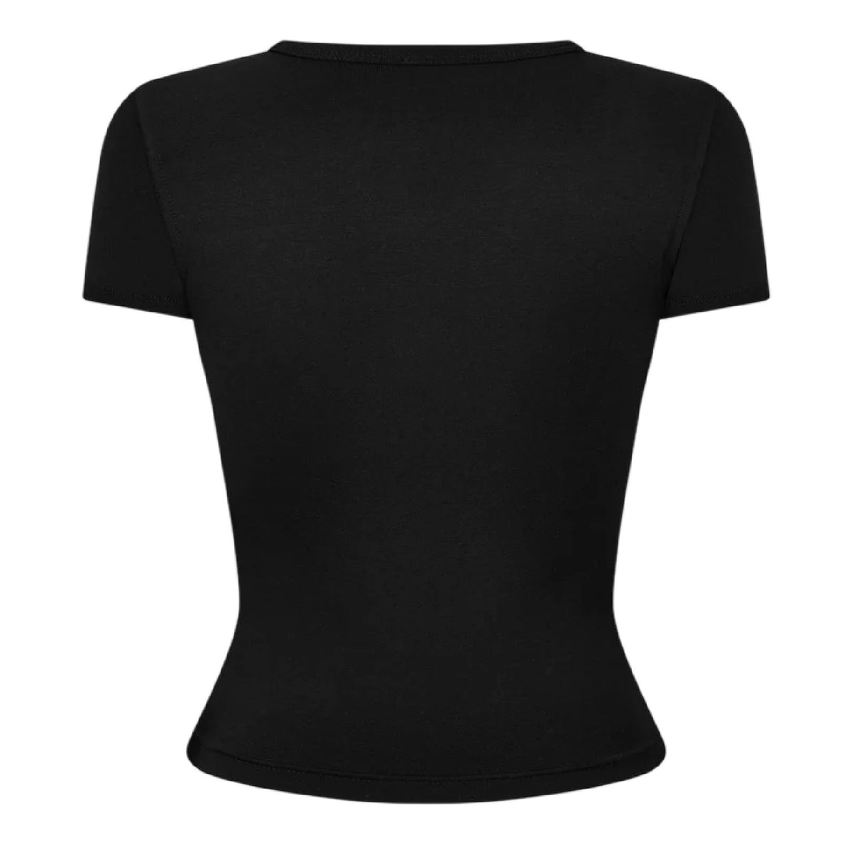 Black - Back - Diesel Womens-Ladies T-Ele Cropped Fitted T-Shirt