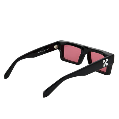 Black-Red - Back - Off White Womens-Ladies Ruby Logo Sunglasses
