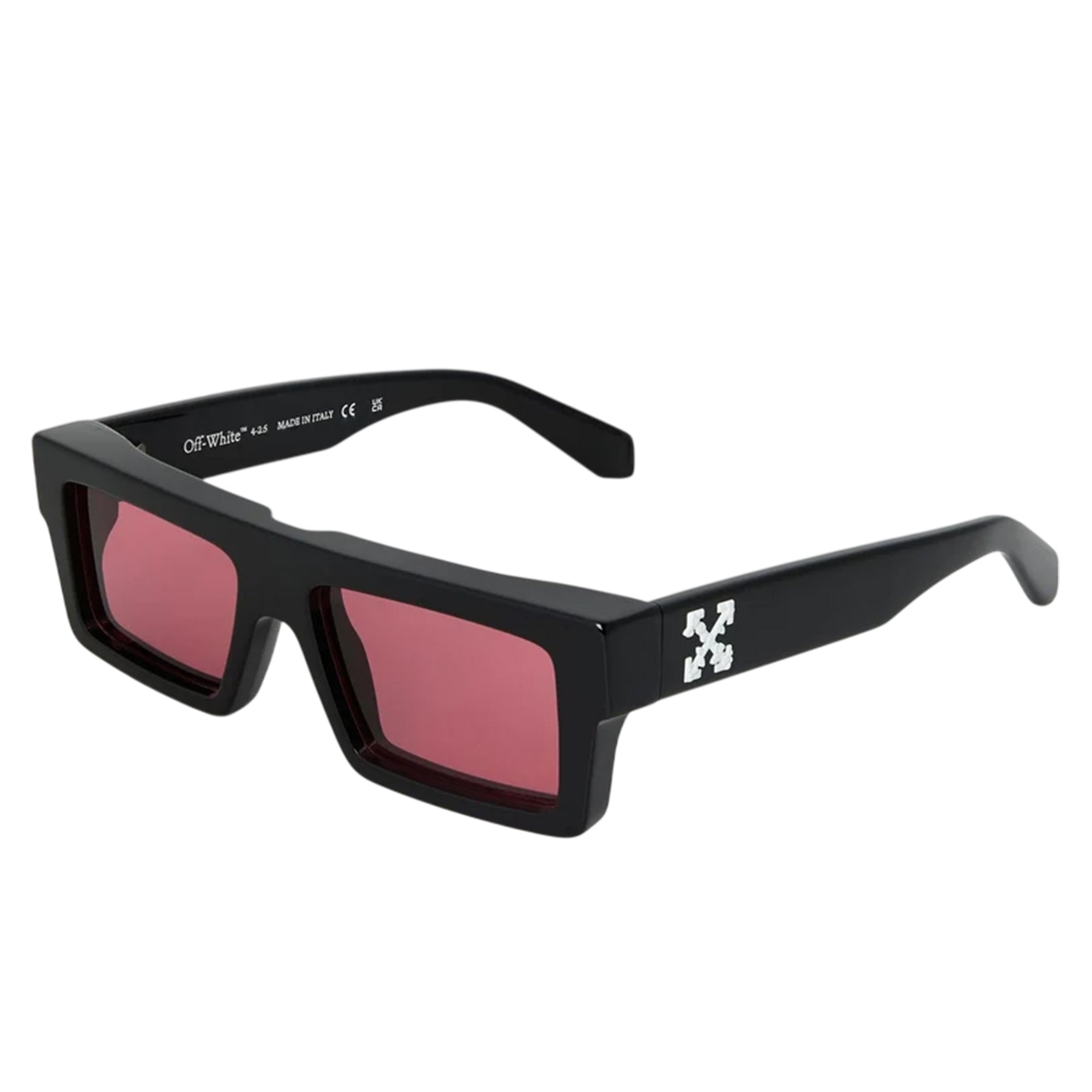 Black-Red - Front - Off White Womens-Ladies Ruby Logo Sunglasses