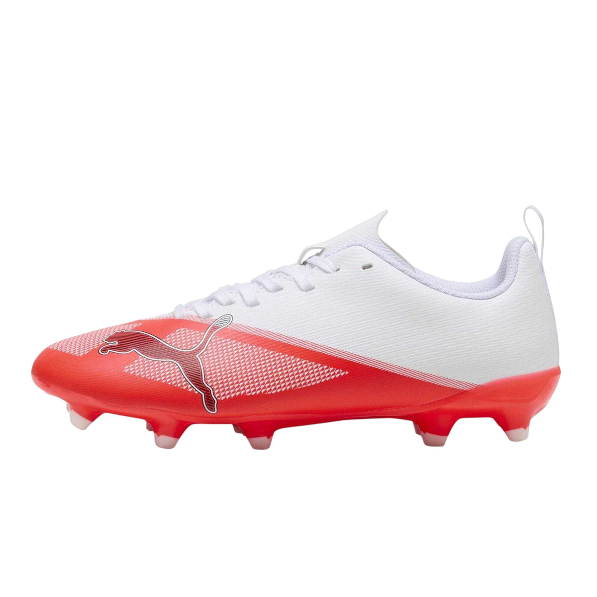 White-Red - Side - Puma Childrens-Kids Ultra 7.4 Football Boots