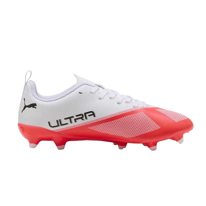 White-Red - Front - Puma Childrens-Kids Ultra 7.4 Football Boots