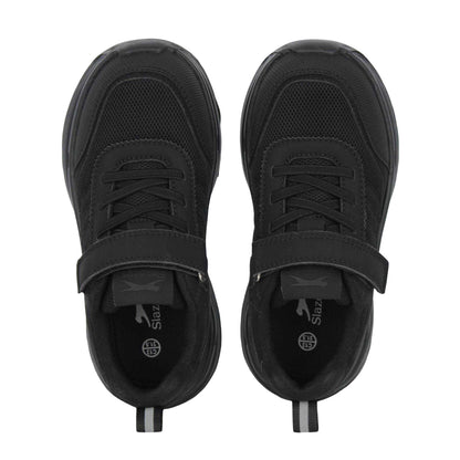 Black - Side - Slazenger Childrens-Kids Amos Mesh Trainers