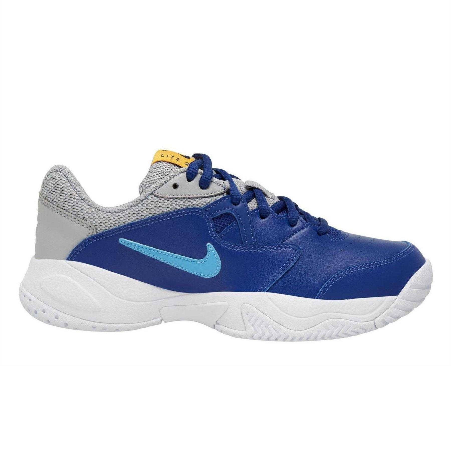 Deep Royal Blue - Front - Nike Childrens-Kids Court Lite Tennis Shoes