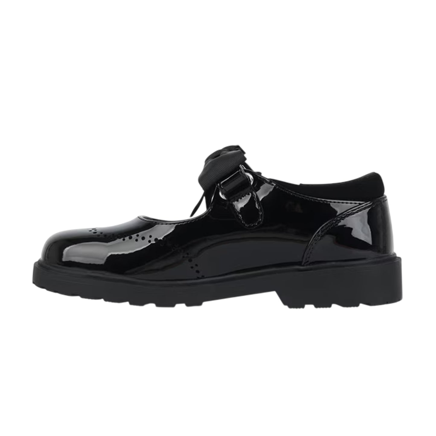 Black - Back - Miso Childrens-Kids Bow Chunky Sole Mary Janes