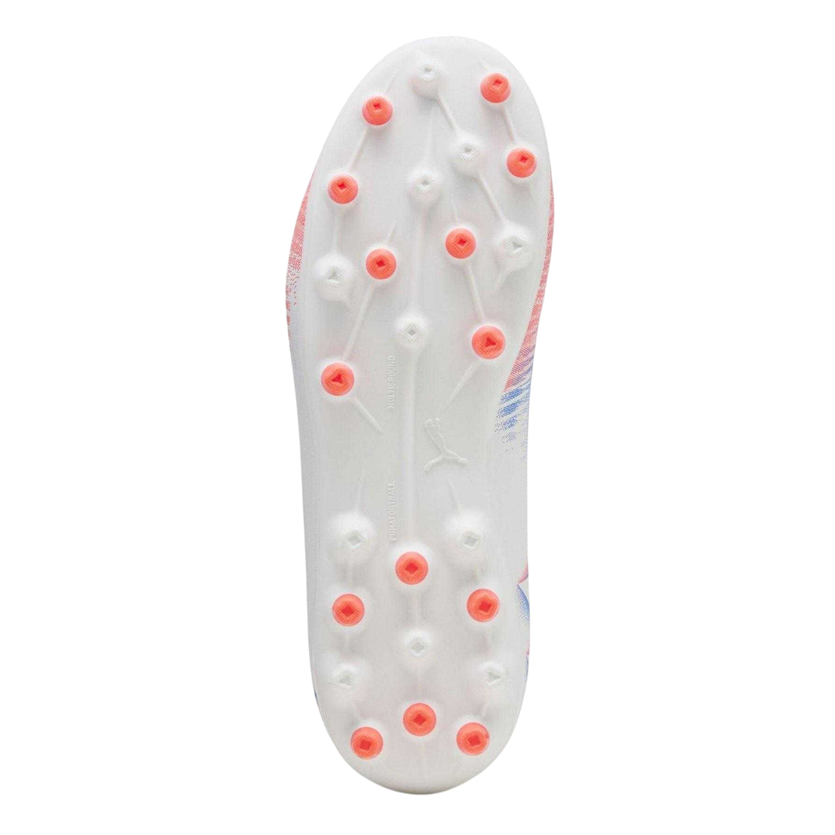 White-Black-Glowing Red - Pack Shot - Puma Boys Future 8 Play Firm Ground Football Boots
