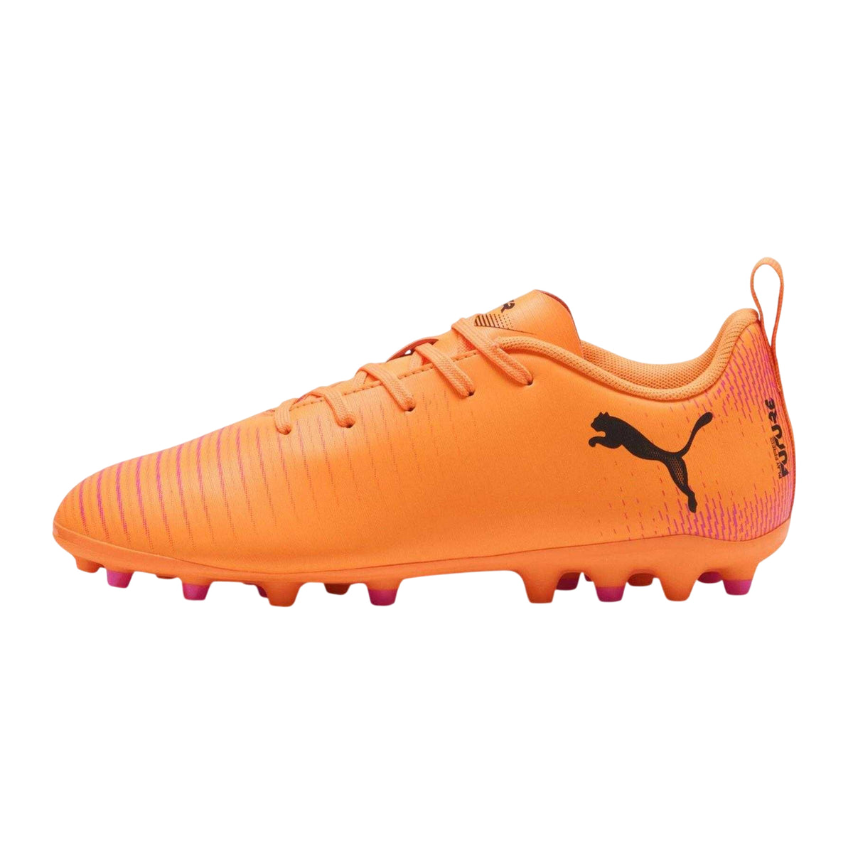 Hot Red-Black - Side - Puma Boys Future 8 Play Firm Ground Football Boots