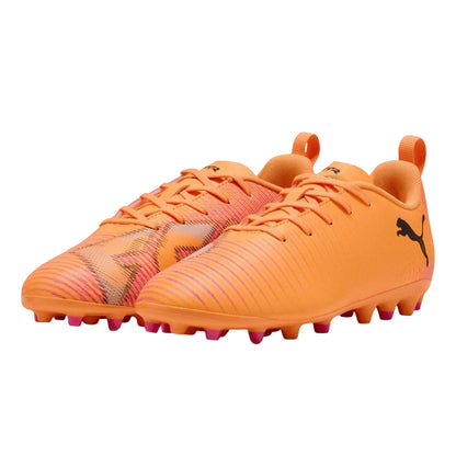 Hot Red-Black - Close up - Puma Boys Future 8 Play Firm Ground Football Boots
