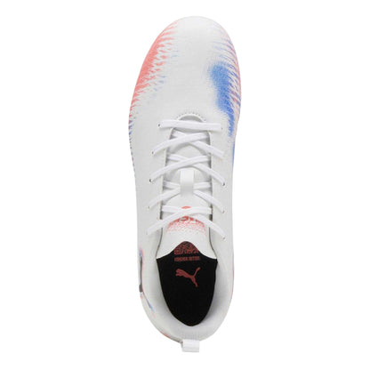 White-Black-Glowing Red - Lifestyle - Puma Boys Future 8 Play Firm Ground Football Boots