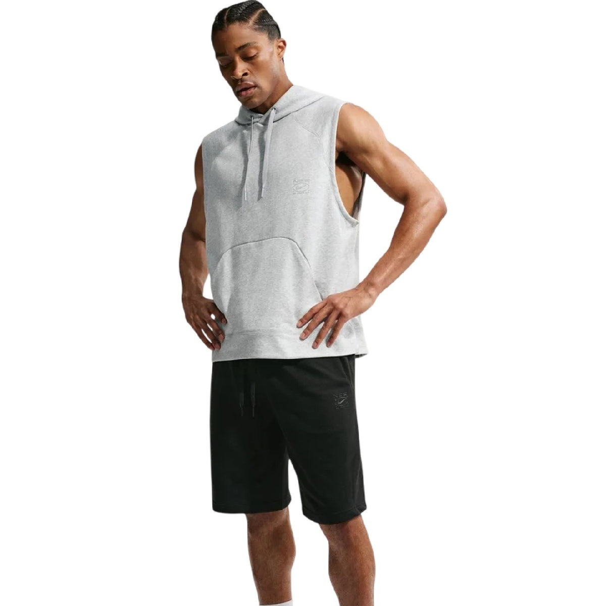 Black - Side - Nike Mens Nac Fleece Shorts