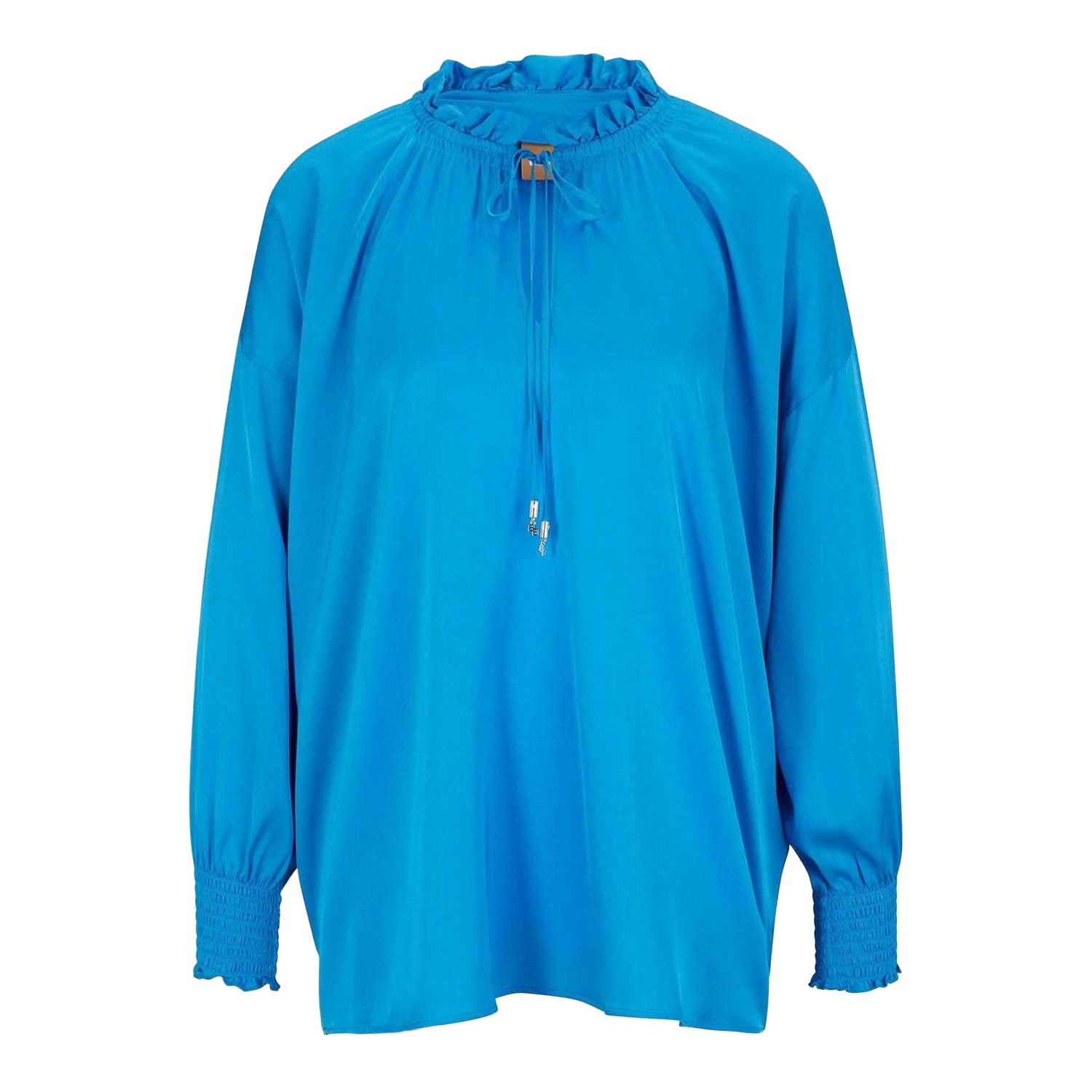 Blue - Front - Boss Womens-Ladies Baratina Relaxed Fit Blouse