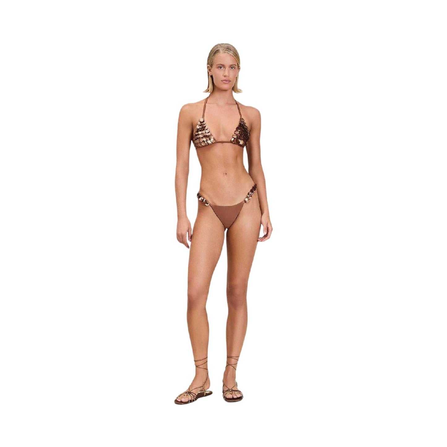 Bronze-Shell - Front - Devon Windsor Womens-Ladies Cici Seashell Bikini Bottoms