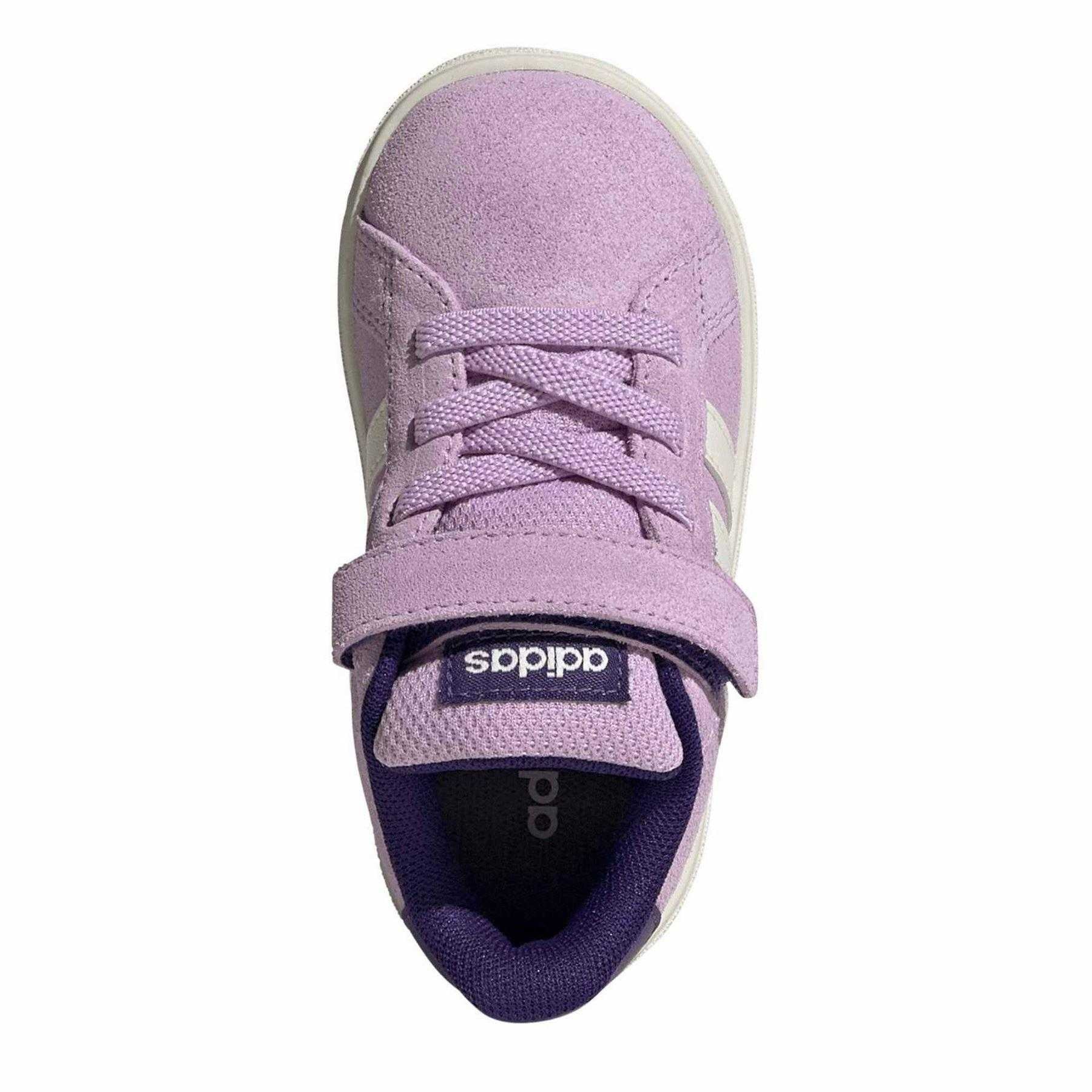 Lavender - Lifestyle - Adidas Childrens-Kids Grand Court Leather Trainers