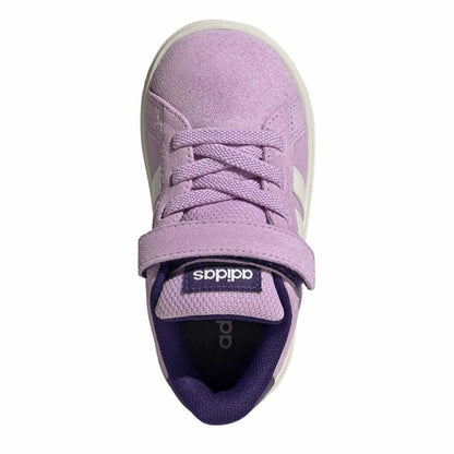 Lavender - Lifestyle - Adidas Childrens-Kids Grand Court Leather Trainers