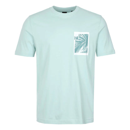 Turquoise - Front - Boss Mens Board Cotton Jersey T-Shirt