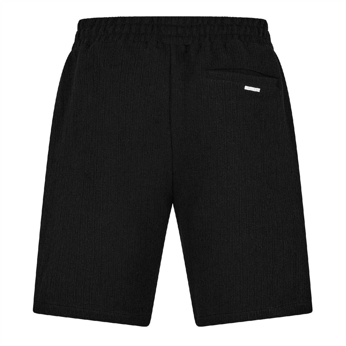 Black - Back - Belier Mens Woven Relaxed Fit Track Shorts