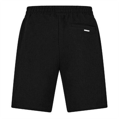 Black - Back - Belier Mens Woven Relaxed Fit Track Shorts