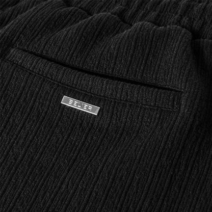 Black - Side - Belier Mens Woven Relaxed Fit Track Shorts