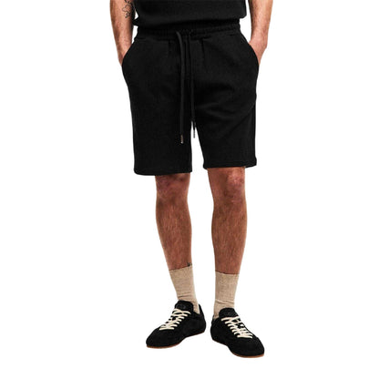 Black - Lifestyle - Belier Mens Woven Relaxed Fit Track Shorts