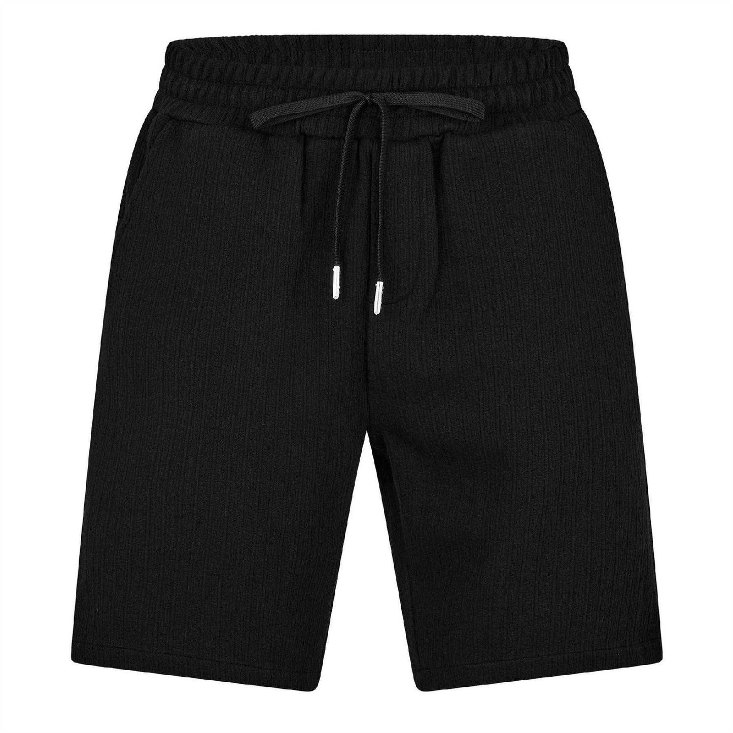 Black - Front - Belier Mens Woven Relaxed Fit Track Shorts