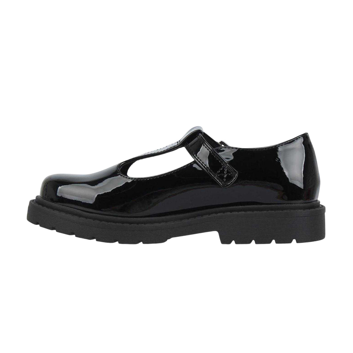 Black Patent - Back - Miso Girls Glitter School Mary Janes