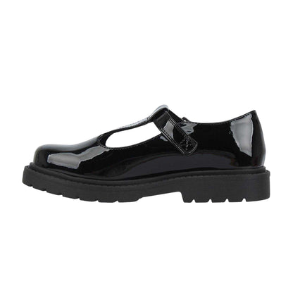 Black Patent - Back - Miso Girls Glitter School Mary Janes