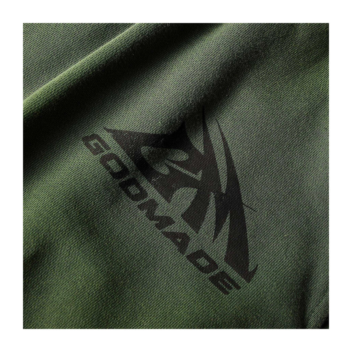 Washed Green - Side - GodMade Mens Fleece Logo Shorts